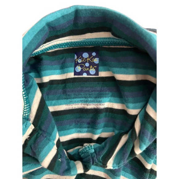 KicKee Pants Long Sleeve Romper in Ice Multi Stripe - Picture 4 of 4